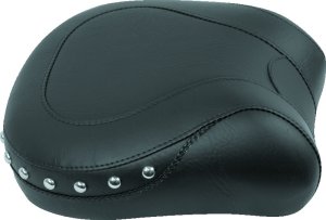 Yamaha V-Star 1100 Silverado Two-Piece Motorcycle Seat - Mustang Motorcycle - Touring 2PC - Black - `02-`11